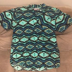 Zumiez men’s short sleeve button down shirt